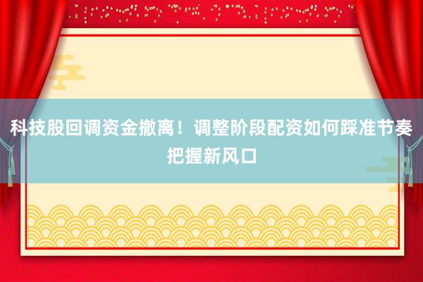 科技股回调资金撤离！调整阶段配资如何踩准节奏把握新风口